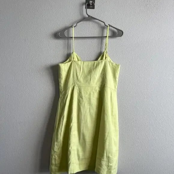 Banana Republic Soft Neon Green button up sundress - Picture 3 of 5